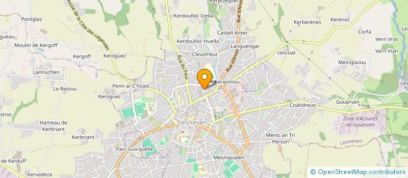 localisation de l'entreprise CPN29  LESNEVEN