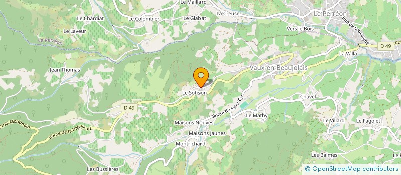 localisation de l'entreprise CPS à VAUX-EN-BEAUJOLAIS