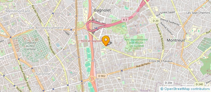 localisation de l'entreprise CPSE à BAGNOLET