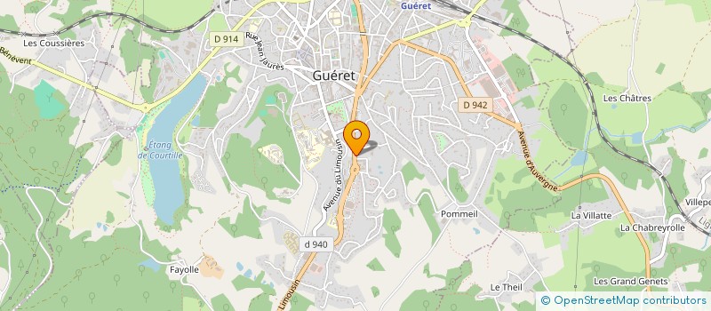 localisation de l'entreprise CPTS CENTRE NORD CREUSE à GUERET