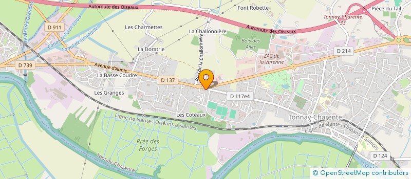 localisation de l'entreprise CPTS ROCHEFORT OCEAN  TONNAY-CHARENTE