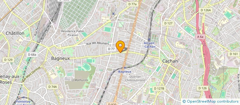 localisation de l'entreprise CPU PRINT à BAGNEUX