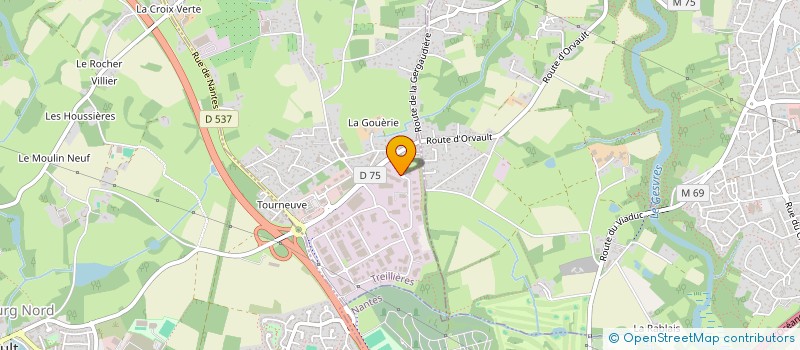 localisation de l'entreprise CQFD COMMUNICATION  TREILLIERES