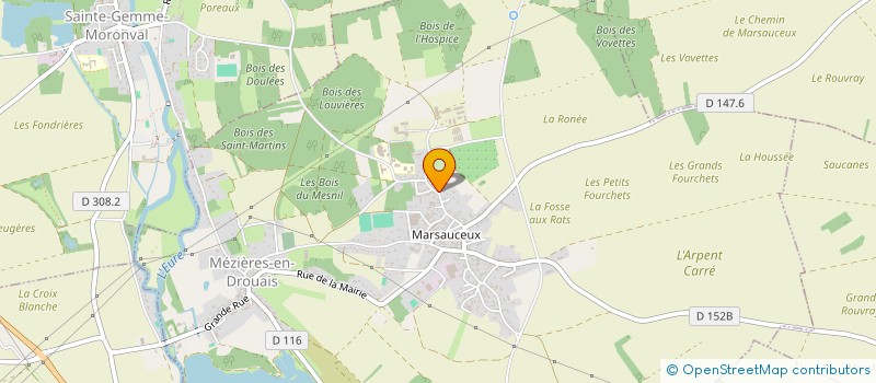 localisation de l'entreprise CQM PAYSAGES à MEZIERES-EN-DROUAIS