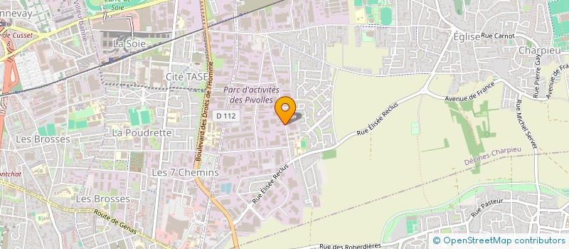 localisation de l'entreprise CR CARROSSERIE  DECINES-CHARPIEU