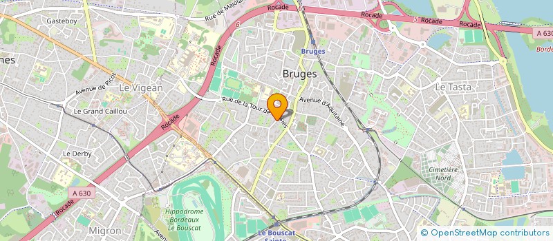 localisation de l'entreprise CR COMMUNICATION à BRUGES