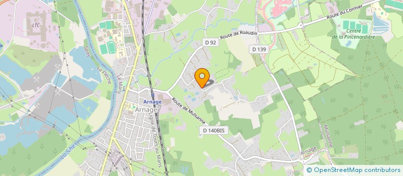 localisation de l'entreprise CR DIFFUSION  ARNAGE