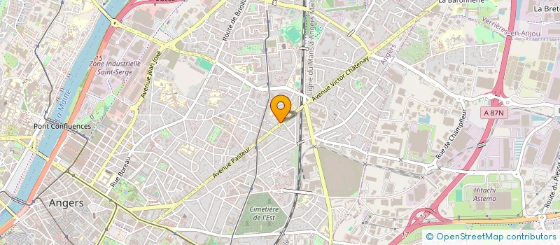 localisation de l'entreprise CR IMMOBILIER à ANGERS