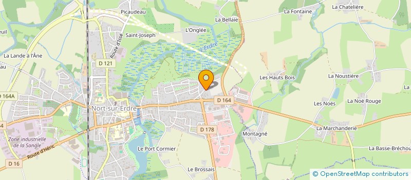 localisation de l'entreprise CR INVESTISSEMENTS  NORT SUR ERDRE