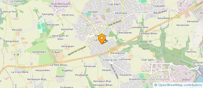 localisation de l'entreprise CR OUEST  PLOUZANE