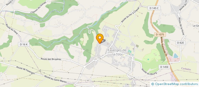 localisation de l'entreprise CR PLOMBERIE  FAVERGES-DE-LA-TOUR