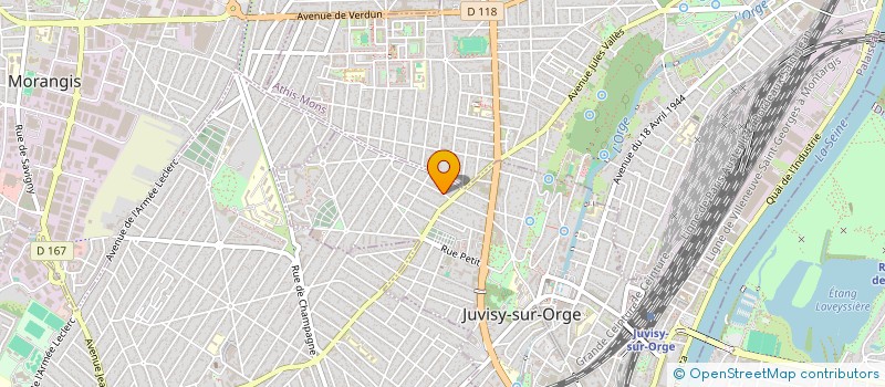 localisation de l'entreprise CR PRO CREATION RENOVATION PRO à JUVISY-SUR-ORGE