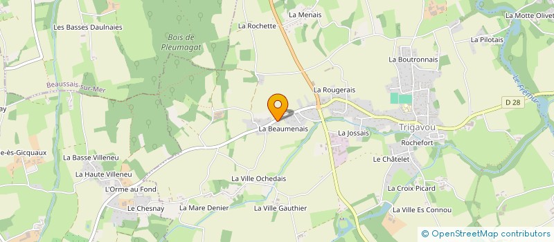 localisation de l'entreprise CR RENOVATION  PLESLIN-TRIGAVOU