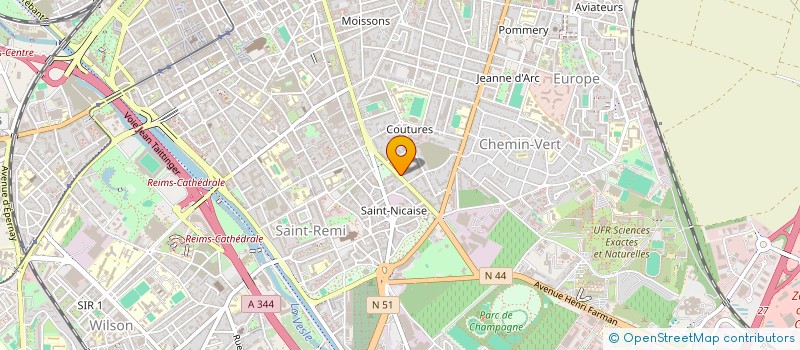 localisation de l'entreprise CR TINQUEUX  REIMS