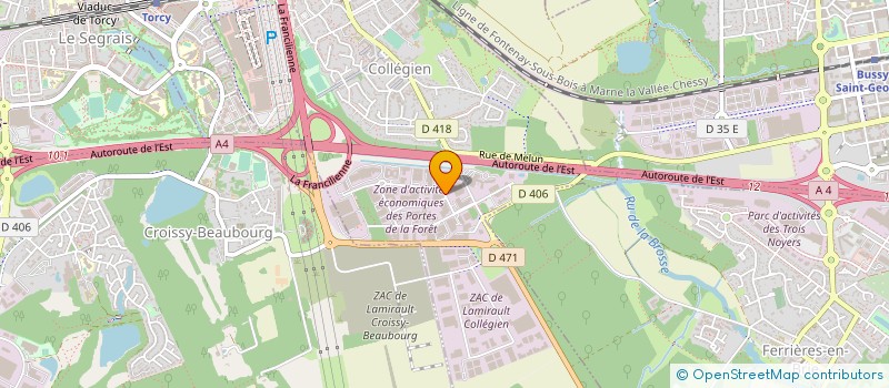 localisation de l'entreprise CR2A à COLLEGIEN