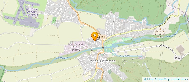 localisation de l'entreprise CRABES à VINON-SUR-VERDON