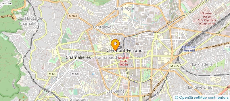 localisation de l'entreprise CRACOTTE & CHOUQUETTE  CLERMONT-FERRAND