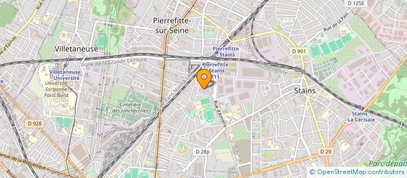localisation de l'entreprise CRACS (CITOYENS RESPONSABLES AUTONOMES CRITIQUES ET SOLIDAIRES)  PIERREFITTE-SUR-SEINE