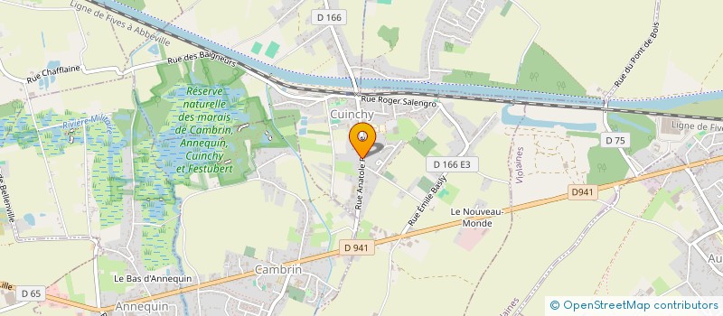 localisation de l'entreprise CRAIS   CENTRE RURAL AIDE INTERVENTION SOCIALE  CUINCHY