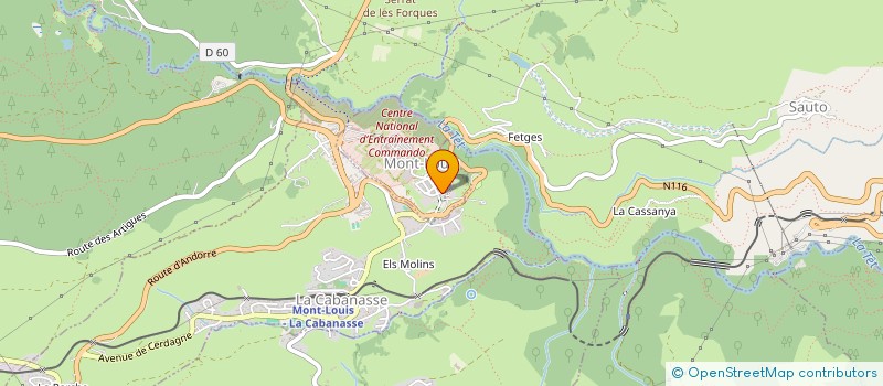 localisation de l'entreprise CRAM & ATOLRAC FRANCE  MONT-LOUIS