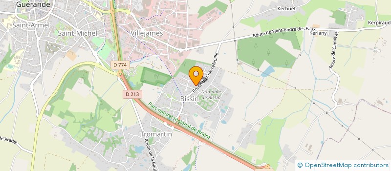 localisation de l'entreprise CRAMPHORE PROMOTION à GUERANDE