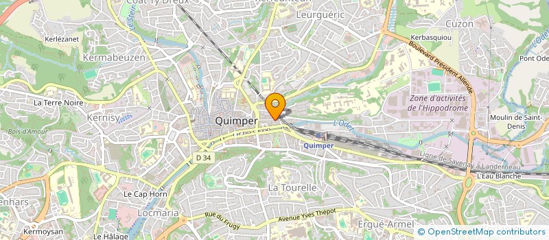 localisation de l'entreprise CRANISLAS  QUIMPER