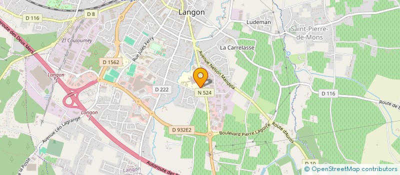 localisation de l'entreprise CRANSAC MAX LOUIS ET GUY à LANGON