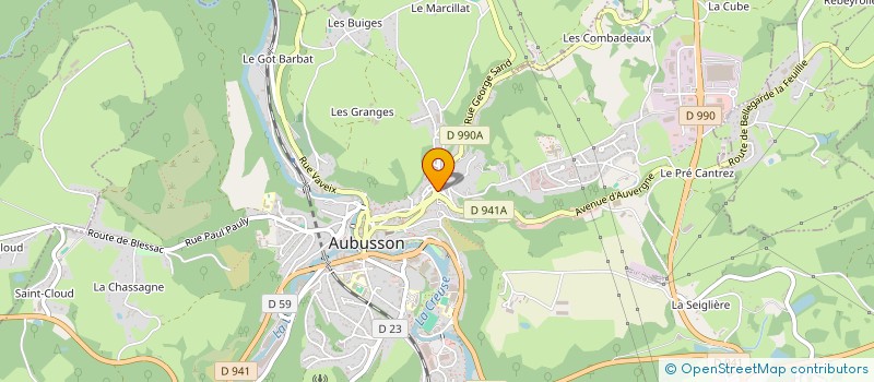 localisation de l'entreprise CRAP à AUBUSSON