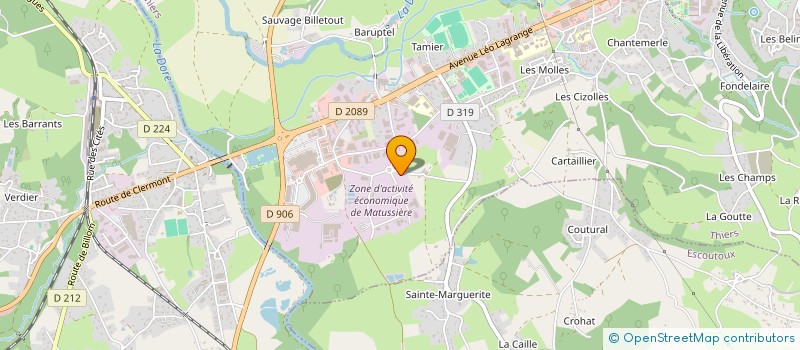 localisation de l'entreprise CRAPAUDS ET GRENOUILLES  THIERS