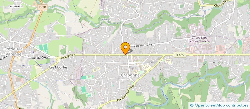 localisation de l'entreprise CRAPONNE 25 BERGERON  CRAPONNE