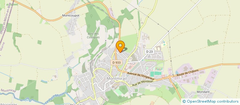 localisation de l'entreprise CRAPS. CEA  MONTMIRAIL