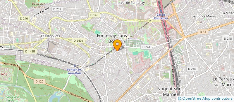 localisation de l'entreprise CRATERE à FONTENAY-SOUS-BOIS