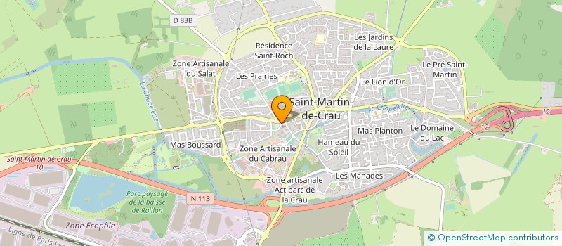 localisation de l'entreprise CRAU BASKET CLUB à SAINT-MARTIN-DE-CRAU