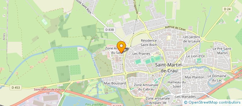 localisation de l'entreprise CRAU LOISIRS à SAINT-MARTIN-DE-CRAU