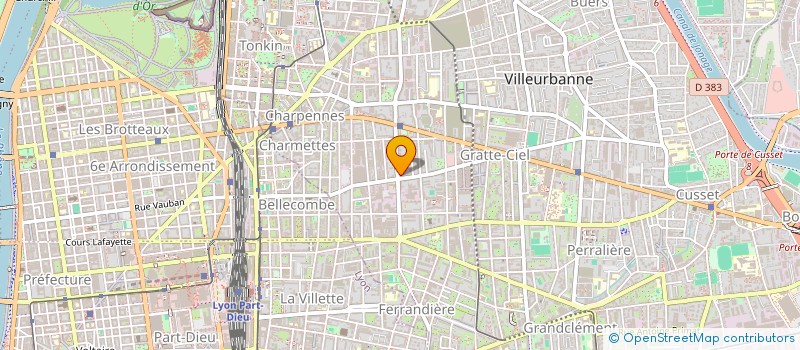 localisation de l'entreprise CRAV AUTO à VILLEURBANNE