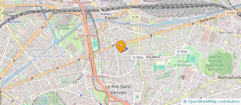localisation de l'entreprise CRAVANT 89 à PANTIN