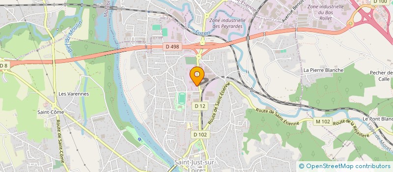 localisation de l'entreprise CRAZY BURGER à SAINT-JUST-SAINT-RAMBERT