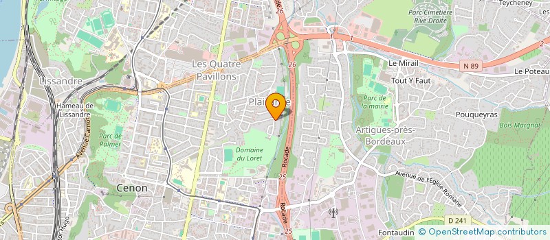 localisation de l'entreprise CRAZY DUCKS FOOTBALL  CENON