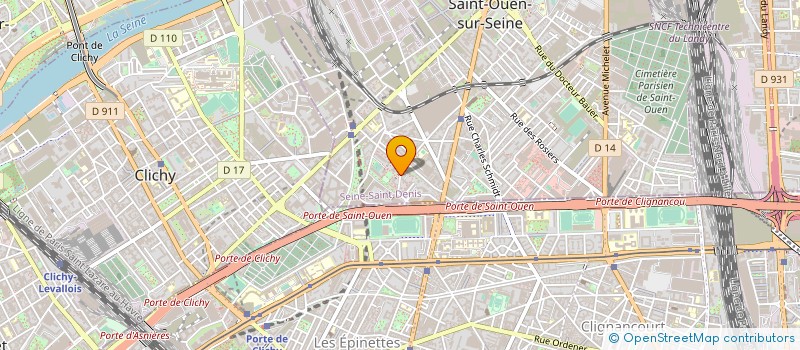 localisation de l'entreprise CRAZY PIZZA à SAINT-OUEN-SUR-SEINE