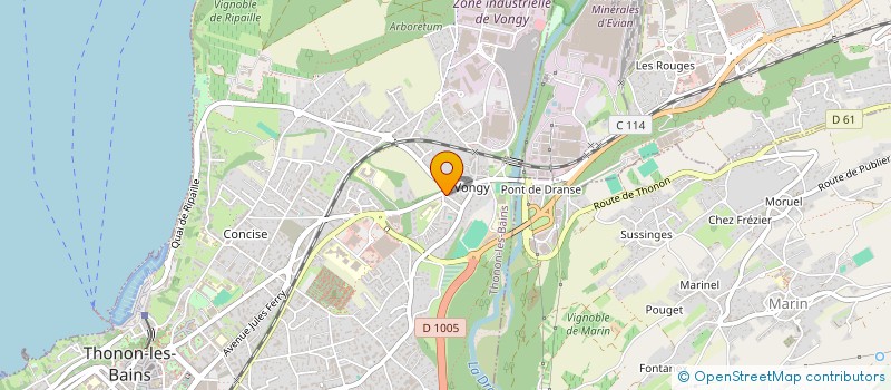 localisation de l'entreprise CRAZYBOX à THONON-LES-BAINS