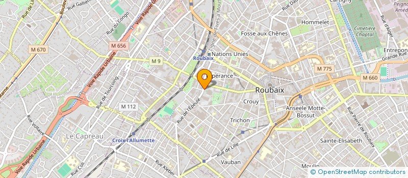 localisation de l'entreprise CRAZYCAKE à ROUBAIX