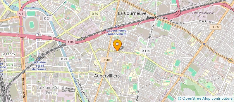 localisation de l'entreprise CRB à LA COURNEUVE