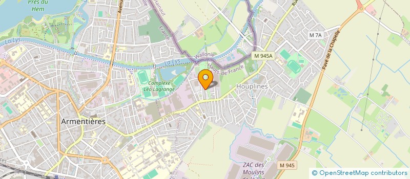 localisation de l'entreprise CRB ECHAFAUDAGE  HOUPLINES