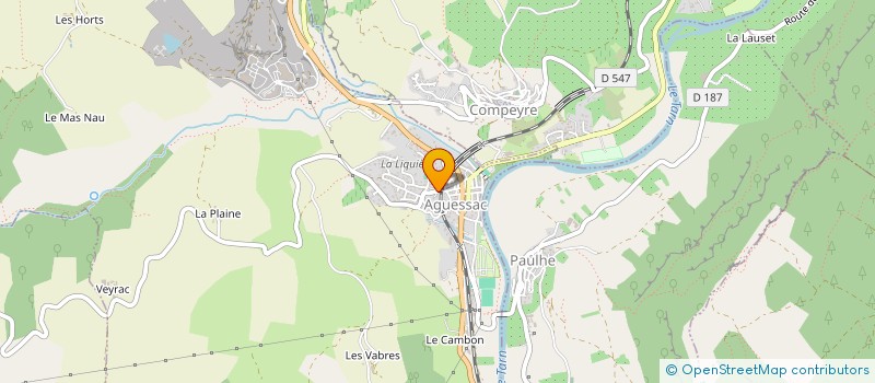 localisation de l'entreprise CRB12  AGUESSAC