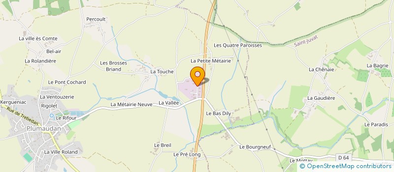 localisation de l'entreprise CRC  PLUMAUDAN