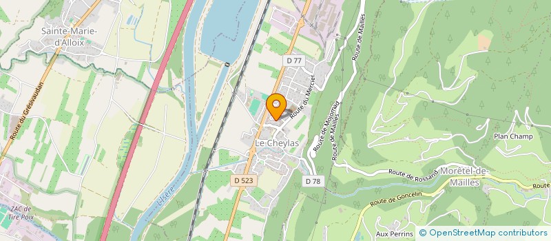 localisation de l'entreprise CRC  LE CHEYLAS