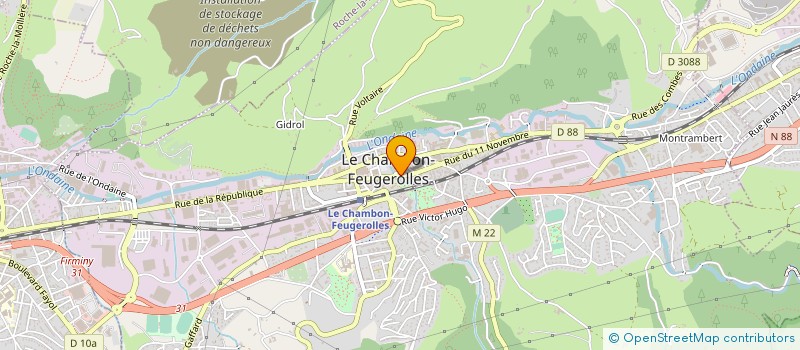 localisation de l'entreprise CRE'ACTIFS CENTRE SOCIAL DU CHAMBON-FEUGEROLLES à LE CHAMBON-FEUGEROLLES