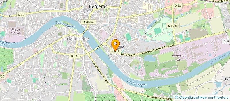 localisation de l'entreprise CRE'ALU à BERGERAC