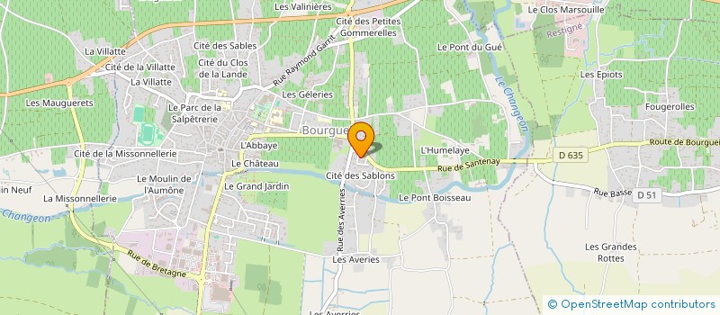 localisation de l'entreprise CRE'ARTIS à BOURGUEIL