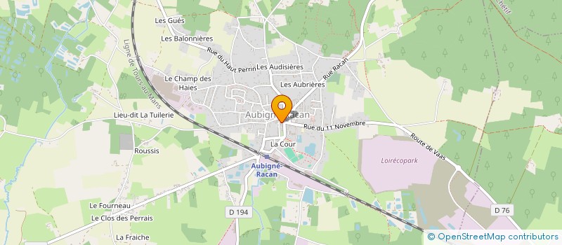 localisation de l'entreprise CRE DISTRIBUTION  AUBIGNE-RACAN